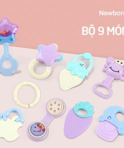 Hộp Quà Tặng Lục Lạc Gặm Nướu 8 Món Kích Thước Lớn Daisy Mart
