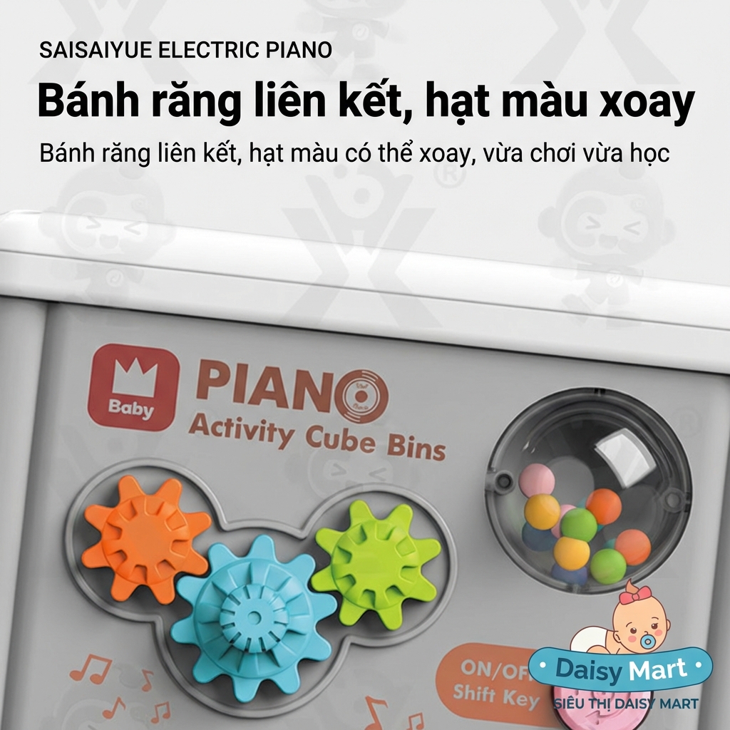 Hộp đan dây piano kết hợp các đồ chơi khác 6 trong 1