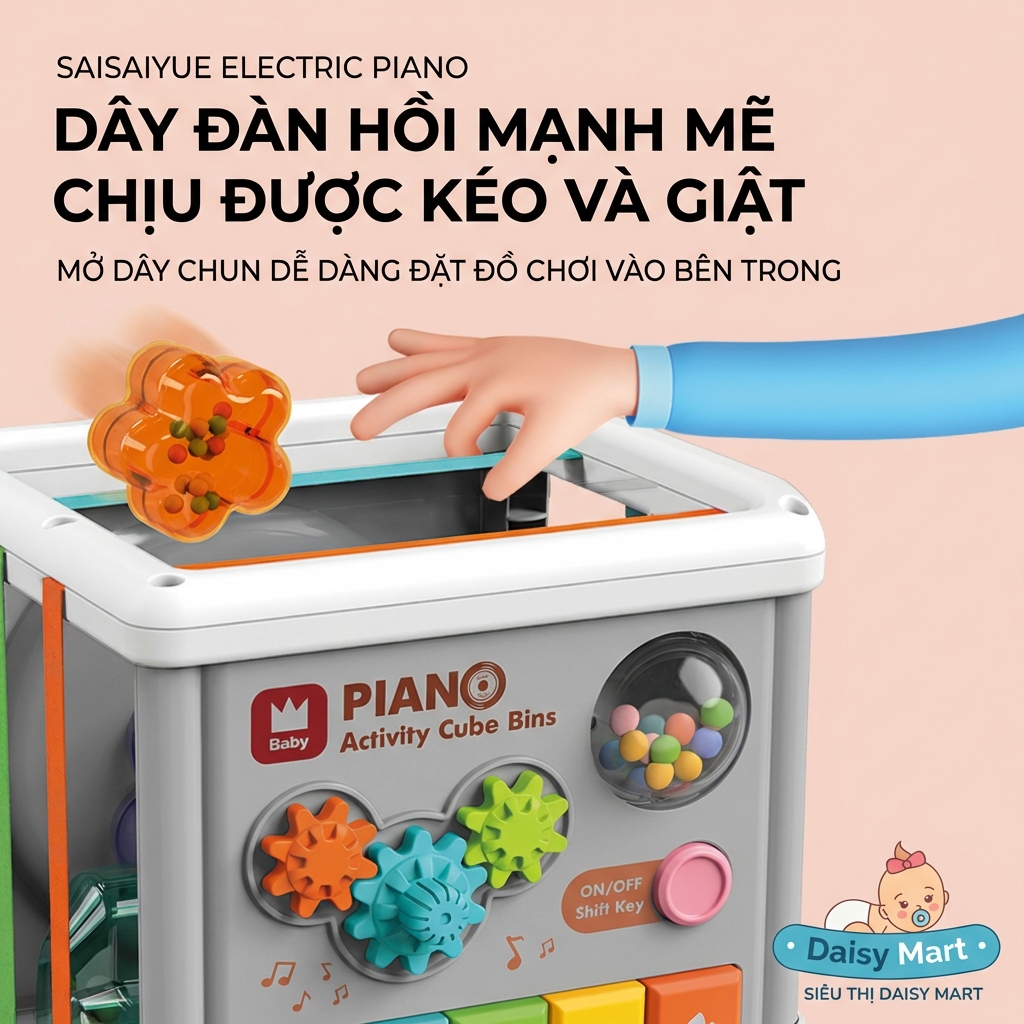 kéo dây và thả khối hình montessori