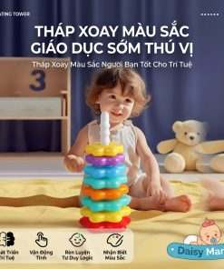 đồ chơi tháp xoay, trẻ thích thú rèn luyện tư duy