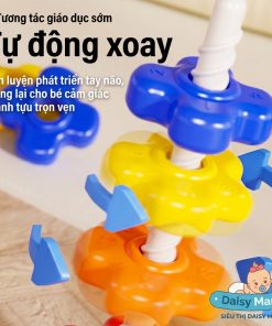 Tháp xoay xếp chồng 6 sắc cầu vồng hình thú – Đồ chơi thông minh kích thích sáng tạo cho bé