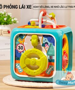 Hộp đồ chơi bận rộn bò sữa 6 trong 1, có nhạc và đèn cho trẻ em