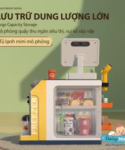 Bộ Đồ Chơi Máy Tính Tiền Siêu Thị và Máy Pha Cà Phê, Đồ Uống Cho Bé