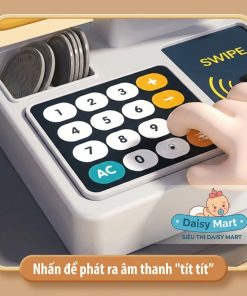 Bộ Đồ Chơi Máy Tính Tiền Siêu Thị và Máy Pha Cà Phê, Đồ Uống Cho Bé