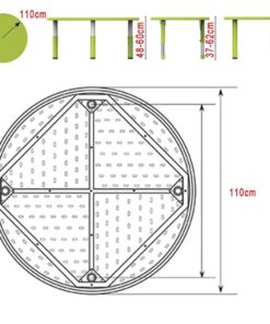 thông tin chi tiết về bàn tròn nhựa 110 cm cho trẻ em
