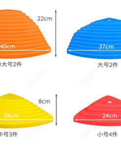 Thông tin kích thước bộ đồ chơi vận động nhảy trên đá bằng nhựa giúp trẻ tập giữu tăng bằng