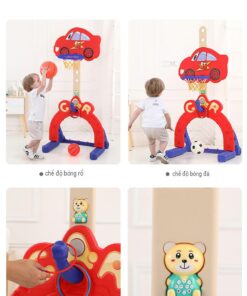 Đồ chơi cột bóng rổ, bóng đá kết hợp, loại đẹp