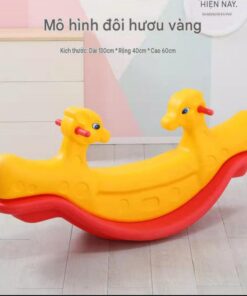 Bập bênh nhựa 2 chỗ, bập bênh đôi trong nhà cho trẻ em