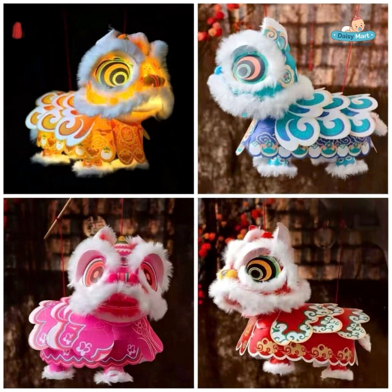 Đèn trung thu con rối kỳ lân hot nhất 2026, đèn trung thu theo trend