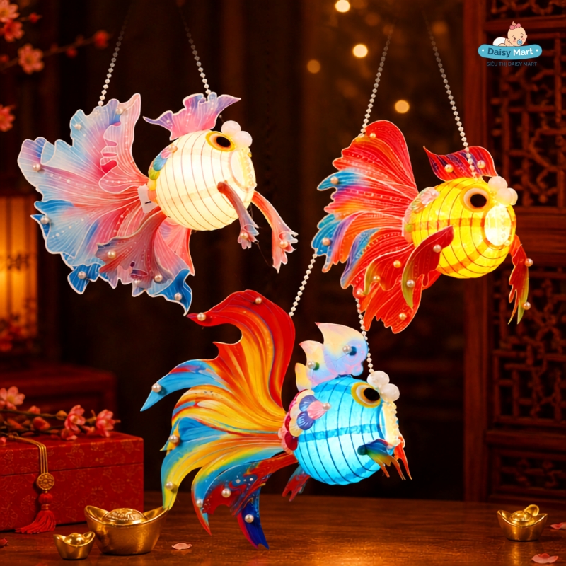 Đèn trung thu con cá vàng nhỏ, đèn cá truyền thống