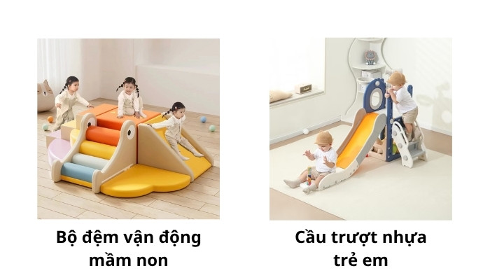 Phân loại cầu trượt cho trẻ em dưới 2 tuổi