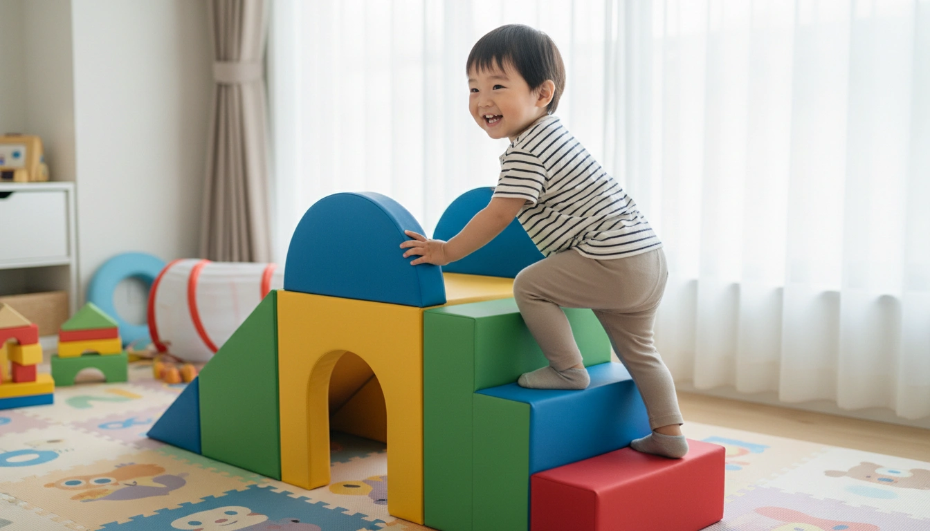 Trẻ em phát triển kỹ năng vận động toàn thân khi chơi cầu trượt